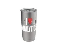 I Love Analytics Funny Data Analyst Statistics Stainless Steel Insulated Tumbler