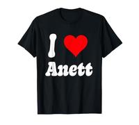 I Love Anett Heart Name Design T-Shirt