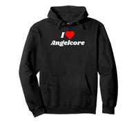 I love Angelcore with a red heart Pullover Hoodie