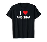 I Love Angelina - Heart - Name Value Graphic T-Shirt, Men, Black, M