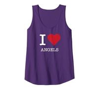 I Love Angels, I Love Angels Tank Top, Women, Purple, M
