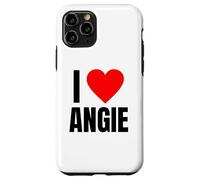 I Love Angie Name Personalized Women Heart BFF Friend Girls Case for iPhone 11 Pro