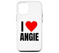 I Love Angie Name Personalized Women Heart BFF Friend Girls Case for iPhone 12/12 Pro