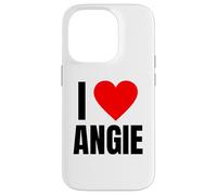 I Love Angie Name Personalized Women Heart BFF Friend Girls Case for iPhone 14 Pro