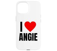 I Love Angie Name Personalized Women Heart BFF Friend Girls Case for iPhone 15