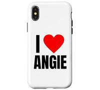 I Love Angie Name Personalized Women Heart BFF Friend Girls Case for iPhone X/XS