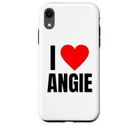I Love Angie Name Personalized Women Heart BFF Friend Girls Case for iPhone XR