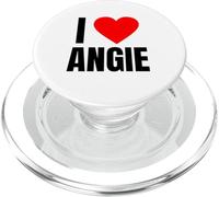 I Love Angie Name Personalized Women Heart BFF Friend Girls PopSockets PopGrip for MagSafe
