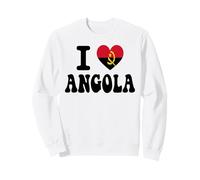 I Love ANGOLA Heart Flag Retro Travel Souvenir Sweatshirt