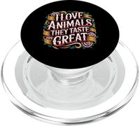 I Love Animals They Taste Great Carnivore Meat Puns - PopSockets PopGrip for MagSafe