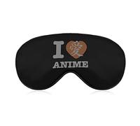I Love Anime Eye Mask with Adjustable Strap for Men and Women Night Sleeping Travel Nap