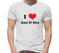 I Love Ant & Dec - Mens T-Shirt - White - Small