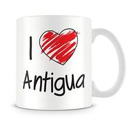I Love Antigua Personalised Mug - Add Photo - Customised Cup Gift
