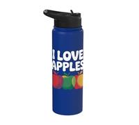 I Love Apples Colorful Fruit Passion Stainless Steel Insulated Water Bottle