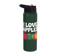 I Love Apples Colorful Fruit Passion Stainless Steel Insulated Water Bottle