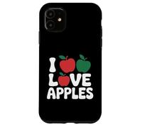 I Love Apples Red Green Fruit Passion Text Case for iPhone 11