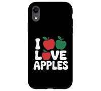 I Love Apples Red Green Fruit Passion Text Case for iPhone XR