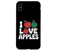 I Love Apples Red Green Fruit Passion Text Case for iPhone XS Max