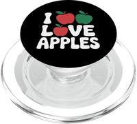I Love Apples Red Green Fruit Passion Text PopSockets PopGrip for MagSafe