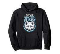 I Love Arctic Foxes Winter Wildlife Pullover Hoodie