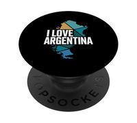 I Love Argentina Map Mosaic Adventure PopSockets Adhesive PopGrip