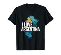 I Love Argentina Map Mosaic Adventure T-Shirt