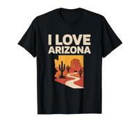 I Love Arizona Desert Cactus Value Graphic T-Shirt, Men, Black, XL