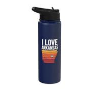 I Love Arkansas State Mountains Diamond Stainless Steel Insulated Water Bottle