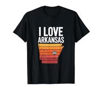 I Love Arkansas State Mountains Diamond Value Graphic T-Shirt, Men, Black, XL