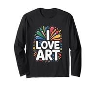 I Love Art Creative Brush Splashes Long Sleeve T-Shirt