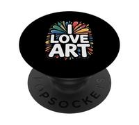 I Love Art Creative Brush Splashes PopSockets Adhesive PopGrip