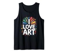 I Love Art Creative Brush Splashes Tank Top