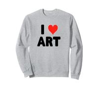 I Love Art - Heart Cute Painting Sculpture Painting Museum Sweatshirt