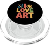 I Love Art Paint Brush Palette Design PopSockets PopGrip for MagSafe