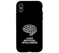 I Love Artificial Intelligence Brain Circuit Illustration Case for iPhone X/XS
