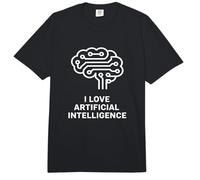 I Love Artificial Intelligence Brain Circuit Illustration Comfort Colors Adult Heavyweight T-Shirt