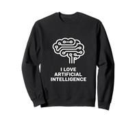 I Love Artificial Intelligence Brain Circuit Illustration Sweatshirt