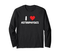 I Love Astrophysics Heart Stars Galaxy Physics Science Space Long Sleeve T-Shirt
