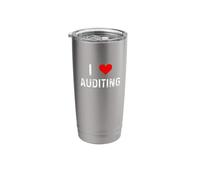 I Love Auditing - Heart Internal Audit Auditor Analyst Risk Stainless Steel Insulated Tumbler