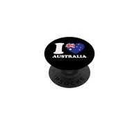 I Love Australia Kangaroo Travel Design PopSockets Adhesive PopGrip