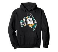 I Love Australia Map Explorer Travel Pullover Hoodie