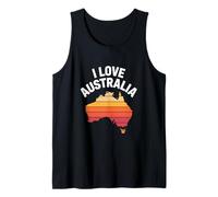 I Love Australia Sunset Map Adventure Tank Top