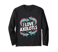I Love Axolotls Cute Amphibian Lover Long Sleeve T-Shirt