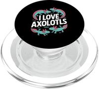 I Love Axolotls Cute Amphibian Lover PopSockets PopGrip for MagSafe