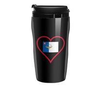 I Love Azores Red Heart Coffee Cup Travel Mug with Leakproof Lid Double Wall Tumbler Water Bottle 250ml