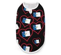 I Love Azores Red Heart Dog And Cat Clothes Pet Summer Sleeveless T Shirt Basic Vest XL