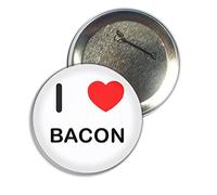 I Love Bacon - 55mm Button Badge