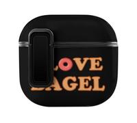 I Love Bagel Hard Shell Case Skin Accessories Cover with Secure Lock Clip Compatible with AirPods 4