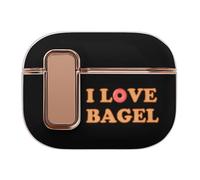 I Love Bagel Hard Shell Case Skin Accessories Cover with Secure Lock Clip Compatible with AirPods Pro 2