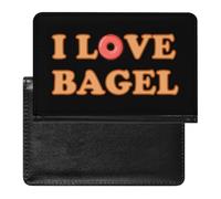 I Love Bagel Passport Holder Cover Wallet Slim Passport Protector Card Holder Travel Accessories